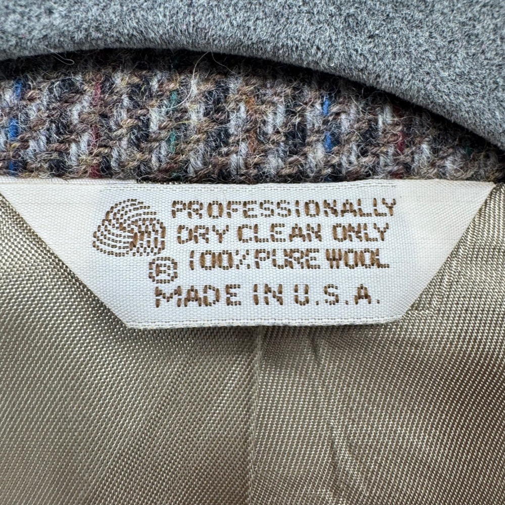 Dobbshire Custom Tailored Wool Tweed Blazer Men 40S Brown Plaid USA Made - Picture 6 of 12